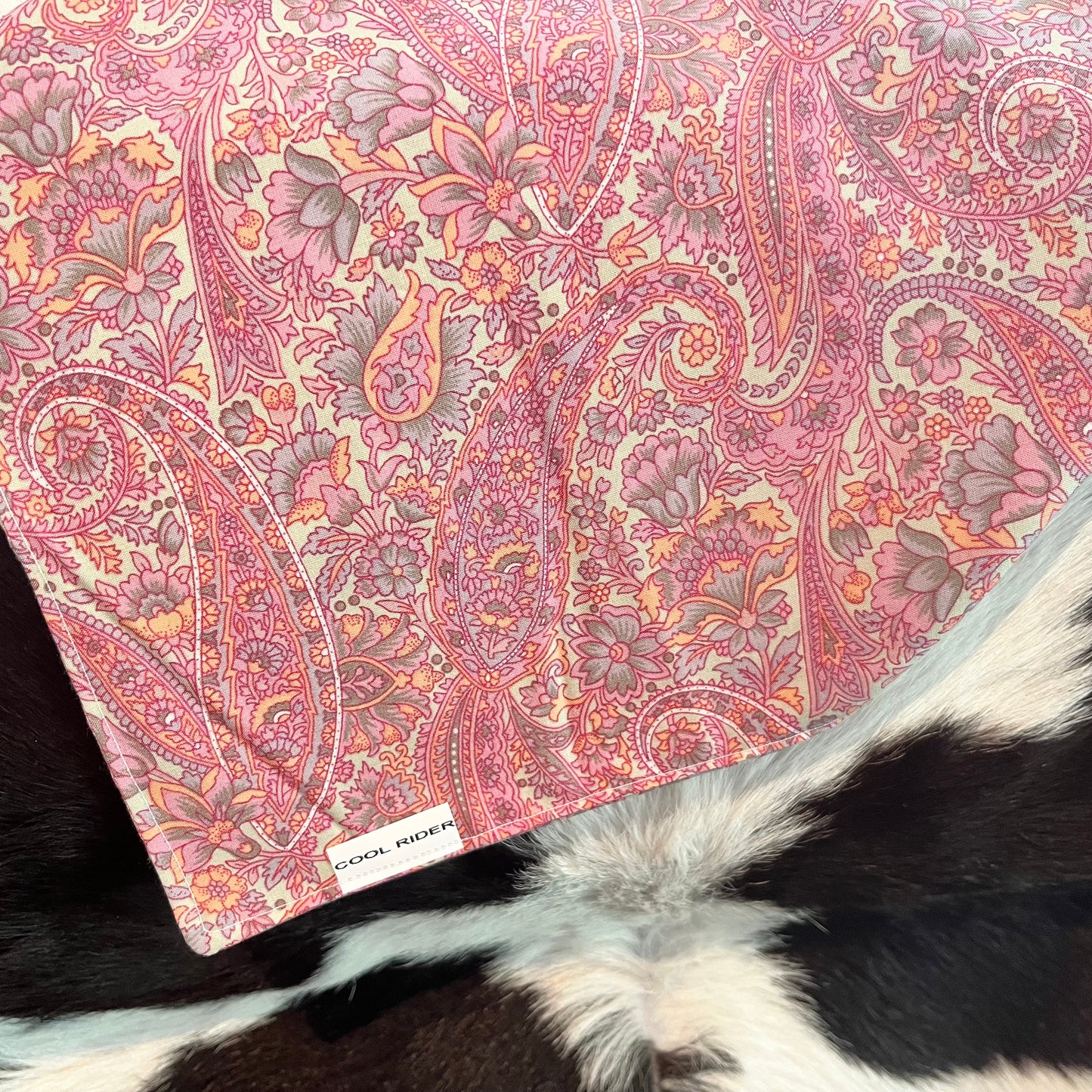 Pink on Mint Paisley Cooling Bandana