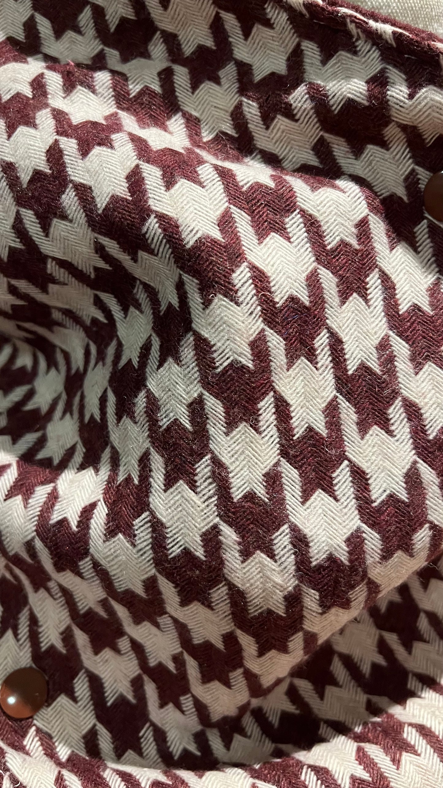 Chocolate Houndstooth Winter Cowl