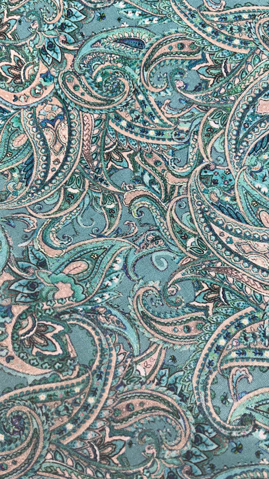 Turquoise Paisley Cooling Bandana