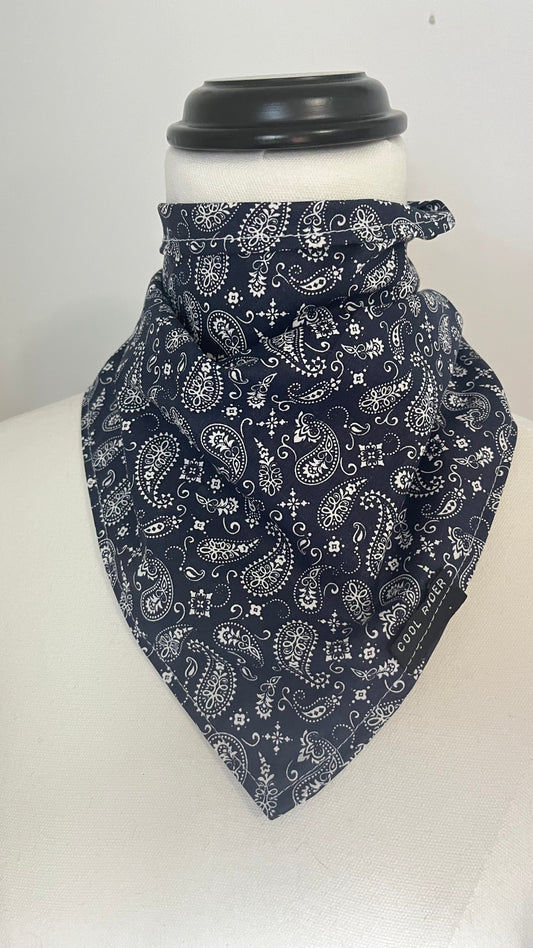 Navy Paisley Cooling Bandana