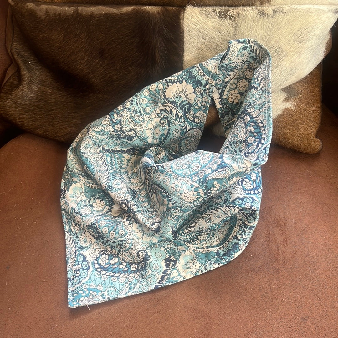 Teal Paisley Cooling Bandana