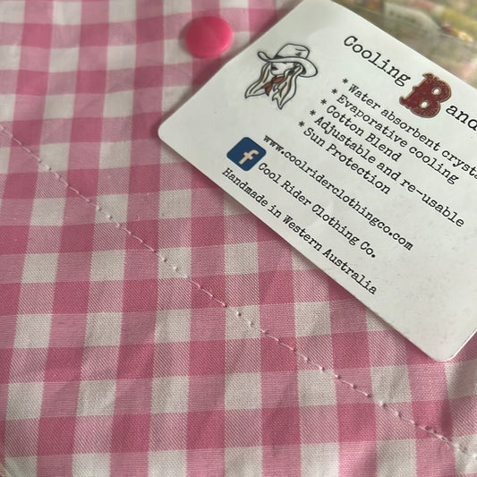 Hot Pink Gingham Cooling Bandana